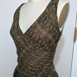 Ralph Lauren 100% Silk Dress 2 4 6 Boho Tribal